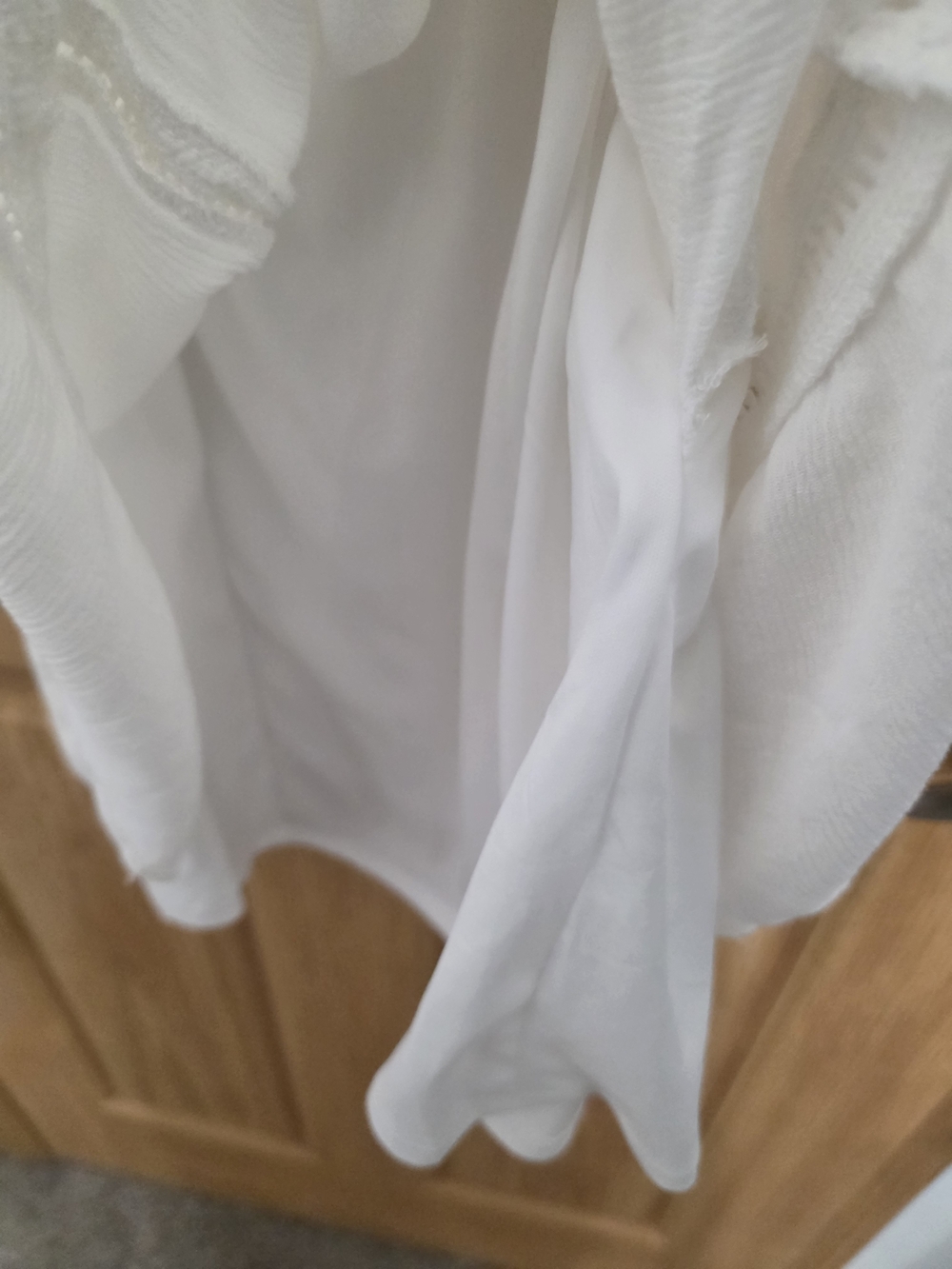 Ruby Rox Ivory Ruffle-Front Mini Dress - Picture 4 of 7